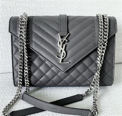 ysl envelope bag medium grey|YSL small envelope crossbody bag.